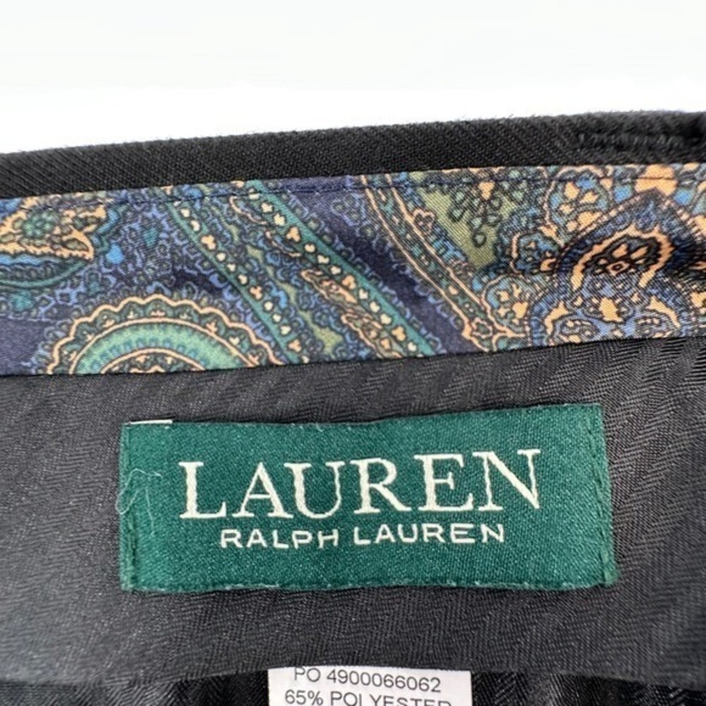 Lauren‎ Ralph Lauren Mens Black Dress Pants Flat Front Classic Fit Size 36x34 - Picture 2 of 10